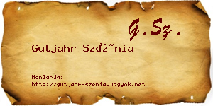 Gutjahr Szénia névjegykártya